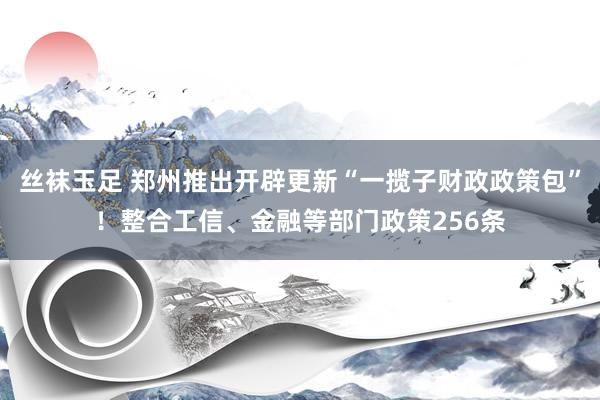 丝袜玉足 郑州推出开辟更新“一揽子财政政策包”！整合工信、金融等部门政策256条