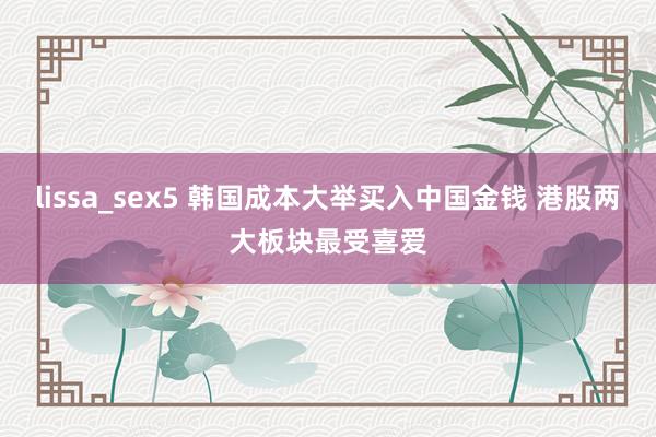 lissa_sex5 韩国成本大举买入中国金钱 港股两大板块最受喜爱