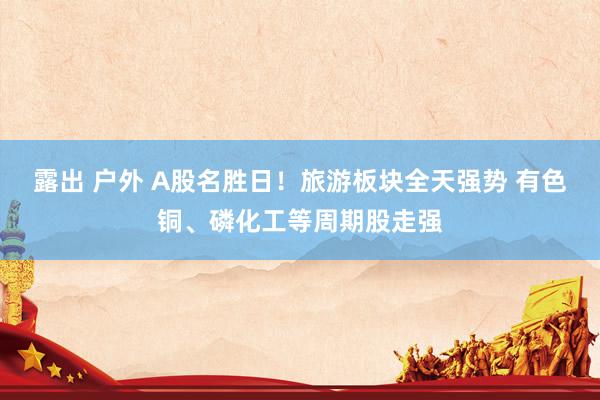露出 户外 A股名胜日！旅游板块全天强势 有色铜、磷化工等周期股走强